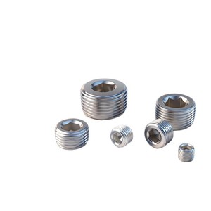 Tapones Neumáticos Metálicos de Hierro con Rosca Externa de 1/2, 3/4, 4/5, 6/5 Pulgadas y Conexiones de Sellado Hexagonales Internas - Product Image 1