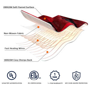 <span class=keywords><strong>Manta</strong></span> Eléctrica USB de 12 V, <span class=keywords><strong>Manta</strong></span> Térmica de Felpa <span class=keywords><strong>para</strong></span> <span class=keywords><strong>Cama</strong></span>, Calefacción y Refrigeración <span class=keywords><strong>para</strong></span> el Invierno - Product Image 4