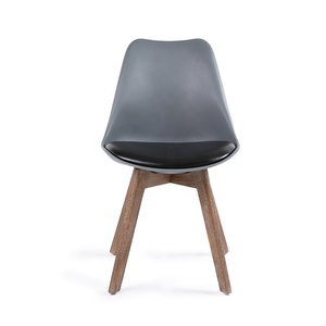 Hermosa elegante negro de cuero pies de madera <span class=keywords><strong>real</strong></span> de <span class=keywords><strong>la</strong></span> tienda de café sillas - Product Image 2