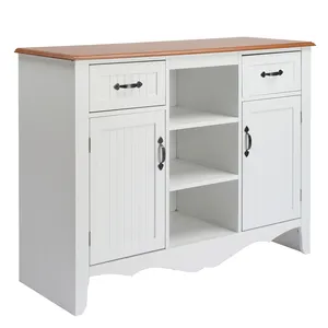 ESSENT Wholesale Classic Design Double Door Drawer Wooden Storage Accent Cabinet Sideboard Kitchenware Buffet Cabinet