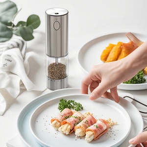 Custom Logo Salt and <b>Pepper</b> <b>Grinder</b> Gift Set Stainless Steel Usb Rechargeable Electric Salt And <b>Pepper</b> Mill With Stand - Product Image 3