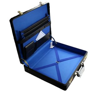 Custom Luxury Gift <b>Box</b> Handle Vintage Mdf Wooden Pu Leather Suitcase Gift <b>Box</b> for Aprons - Product Image 1