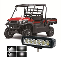 Lampu Led mobil Off road, cahaya Bar Led ramping 4x4 dengan braket baja 18W 12V 24V, lampu kerja Led untuk Jeep traktor UTV ATV otomatis