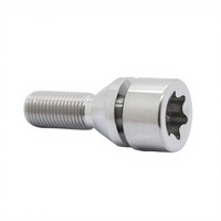 Boulon de roue Torx en titane naturel GR5, vis à siège conique avec rondelle pour pièces de modification automobile et moto