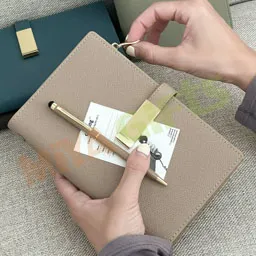 Custom A4 A5 A6 A7 6 Ring Saving Binder Planner PU Leather Budget Binder With Cash Stuffing Zipper Envelopes Wallet Money Cover