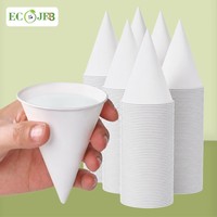 Gobelets en papier coniques jetables 6oz, gobelets coniques OEM, marque privée, gobelets en papier de qualité alimentaire pour fontaines à eau, crème glacée et événements