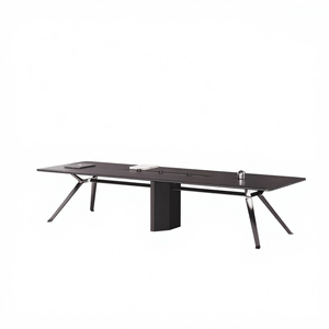 Table de conférence extensible moderne et simple, grande capacité, pour réunions multi-personnes, négociations, bureau de direction, design en bois, mobilier de bureau - Product Image 5