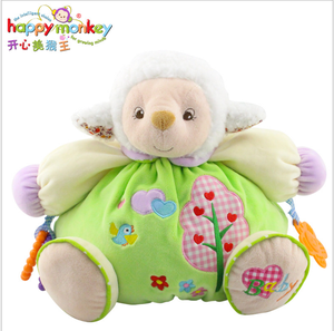 Tatties personnalisé jouet sensoriel pour bébé couverture de sécurité éléphant en peluche PP coton rempli de rubans et hochet - Product Image 4