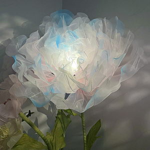 Decoración DE BODA Flor artificial Eléctrica Abrir y cerrar Cabeza grande movible <span class=keywords><strong>Flores</strong></span> de rosa de amapola gigante de alta calidad - Product Image 2