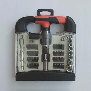 Lixin 46-Piece T-Type <b>Ratchet</b> <b>Screwdriver</b> <b>Set</b> With Interchangeable Bits And Sockets For Home Use Metric Chrome Finish - Product Image 2