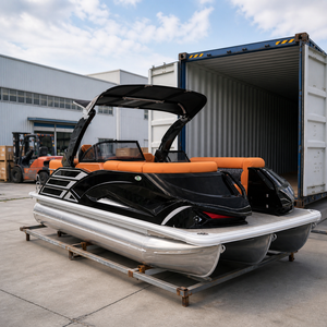 <span class=keywords><strong>Bateau</strong></span> ponton sportif <span class=keywords><strong>de</strong></span> 22 pieds, 12 places, certifié CE, documents <span class=keywords><strong>d</strong></span>'<span class=keywords><strong>immatriculation</strong></span> et <span class=keywords><strong>de</strong></span> conformité sur demande, arche électrique pour la pêche en famille, les fêtes sur le lac - Product Image 1