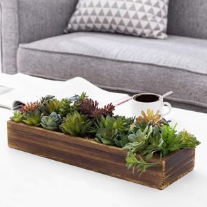 Gran oferta, maceta Rectangular de madera pintada para decoración interior del hogar, forma hexagonal Simple con opción para colgar en la pared - Product Image 6