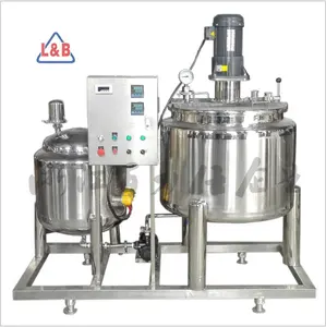 Stainless steel Batch shearing homo mixing emulsifying vacuum Ice Cream Mixer/paste boiling tank