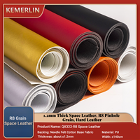 KEMERLIN 1.2mm R8 Space PU Cuir à grain perforé résistant à l'usure et flexible, écologique, pour chaussures et étiquettes, avec support en coton aiguilleté