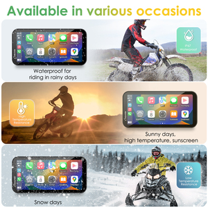 Carpuride CarPlay para Motos <span class=keywords><strong>con</strong></span> Cámaras, Pantalla CarPlay para Motocicleta <span class=keywords><strong>de</strong></span> 6 Pulgadas, Apple CarPlay Inalámbrico, Android Auto, Cámaras Duales W603D - Product Image 4