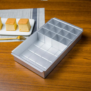 Números para pasteles, moldes para hornear pasteles, latas cuadradas para pasteles, juego de utensilios para hornear con letras apilables DIY para boda, cumpleaños con 12 piezas - Product Image 5