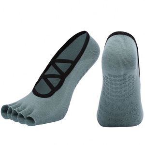 Chaussettes de yoga à cinq doigts en forme de T à double sangle croisée Chaussettes de danse et de sport pour garder la chaleur - Product Image 6