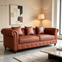 Modernes Einfaches Ecksofa-Set Multifunktionale Kreative Leder-Chesterfield-Couch für Wohnzimmer