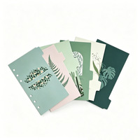 Pages de séparation A6 vertes pour plantes, 6 trous, pour carnet à feuilles mobiles, pages d'index universelles, fournitures de journalisation – En stock