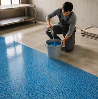 Peinture époxy pour sols en sable coloré, revêtement époxy liquide auto-nivelant pour sols en ciment, garages et sols industriels