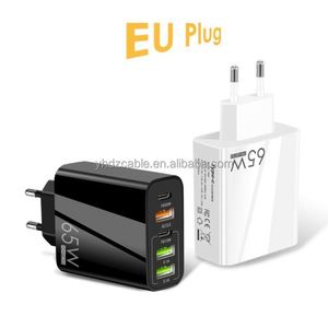 New PD65W Quick Charge QC3.0 Charger Multi Port Mobile Phone Charging Head 2PD+3USB EU US UK <b>Plug</b> <b>Adapter</b> - Product Image 4