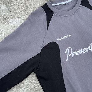 Sudadera con Capucha Personalizada con Hombros Caídos, Sudadera de Algodón Grueso Bordada para Hombre, Sudadera de Cuello Redondo Extra Grande - Product Image 3