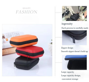 <span class=keywords><strong>EVA</strong></span> tas jinjing nilon penutup kompartemen Headphone kotak penyimpanan perhiasan Earphone 6 warna - Product Image 5