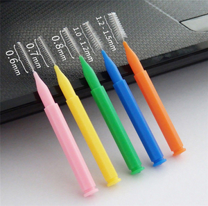 Brosse inter-dentaire colorée à usage domestique, 10 pièces, pour les soins buccaux, nettoyage des dents, boîte de cure-dents - Product Image 1