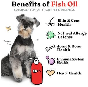 Campione Gratuito: Integratore per Animali Domestici con Olio di Salmone e Omega 3, 6, 9 per la Salute di Pelle e Pelo, Sollievo per Pelle Secca e Pruriginosa - Product Image 2