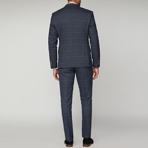<span class=keywords><strong>Abito</strong></span> da <span class=keywords><strong>uomo</strong></span> su misura giacca in lana blu scuro Plaid da <span class=keywords><strong>uomo</strong></span> formale matrimonio sposo Business squisito <span class=keywords><strong>abito</strong></span> di moda <span class=keywords><strong>a</strong></span> tre pezzi - Product Image 5