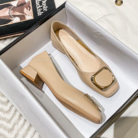 Sandales confortables à talon épais style féerique pour femme, collection Printemps-Automne 2025, grandes tailles 40-43