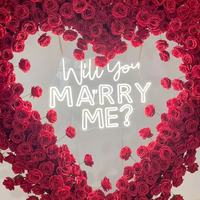Moule personnalisé en forme de cœur gradué pour arche de demande en mariage, enseigne néon lumineuse de 3 pieds de grandeur « Veux-tu m'épouser ? », décoration de mariage