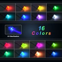 Lampe de nuit intelligente à détecteur de mouvement pour toilettes, 8 couleurs RGB LED, lampe de cuvette rechargeable, veilleuse de salle de bain pour lavabo