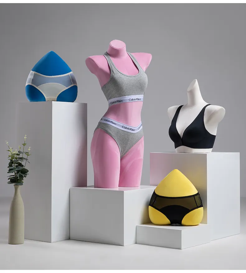 Présentoir de lingerie en velours pour femme, support de mannequin et soutien-gorge, magasin de vêtements, accessoires miniatures