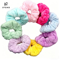 IFOND Chouchou en tissu pelucheux multicolore personnalisé OEM, en gros, chaud pour l'hiver, pour femme, accessoire de coiffure