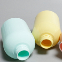 Bouteille ronde en plastique PET de 250 ml avec bouchon à vis pour lotion, shampoing pour bébé, gel douche, désinfectant pour les mains et nettoyant pour le visage