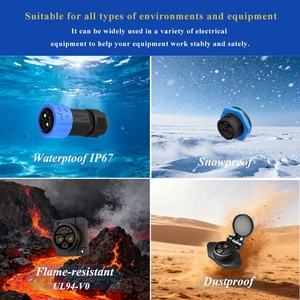 Jnicon M23 kết nối điện IP67 kết nối không thấm nước nam/nữ đồng liên hệ với vật liệu cho ngoài trời dây kết nối Nylon - Product Image 5