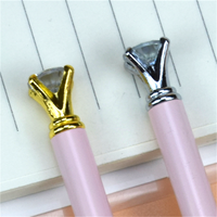 Crayon infini en métal sans encre, de luxe, avec dessus en diamant et zircon, pour l'école, le bureau, les fournitures de papeterie, cadeau