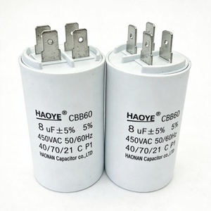 Haoye CBB60 8uF ตัวเก็บประจุ450VAC มอเตอร์ | เชื่อถือได้สำหรับเครื่องซักผ้าและปั๊มน้ำ - Product Image 2