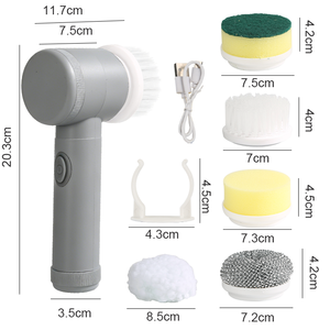 Spazzola Elettrica 5 in 1 Senza Fili per Pulizia, Ricaricabile USB, Portatile per Cucina e Stoviglie - Product Image 2