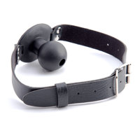 Bâillon à bouche réglable en PVC respirant noir, jouet de bondage pour adultes, pour couples, jeu de rôle dominant et soumis