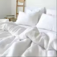 Literie 100 % lin pour lit King Size séparé, pour lits réglables, entretien minimal, idéale pour la décoration de studio urbain compact