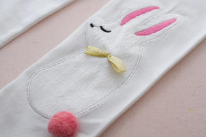 Children Clothing Manufacturers China Girl <b>White</b> Harem Cartoon Rabbit Skinny Pants - Product Image 4
