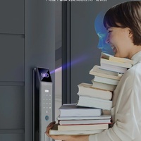 Serrure de porte entièrement automatique avec reconnaissance faciale, empreinte digitale, mot de passe, carte-clé, télécommande par téléphone portable, visiophone et antivol