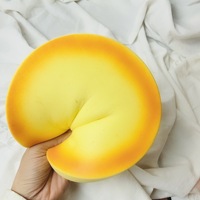 Jouet anti-stress en forme de pain rond géant de 19 cm, imitation réaliste en PU, à récupération lente, taille extra-large