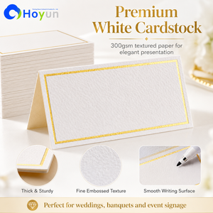 Segnaposto per Matrimonio Personalizzabili con Bordo Dorato, Eleganti Carte da Scrivere per Nomi Ospiti e Tavoli, Decorazione per Banchetti - Product Image 4
