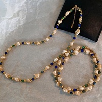 Collier en perles de coquillages naturels, design géométrique irrégulier vintage, bijoux de niche, vente en gros Zooying