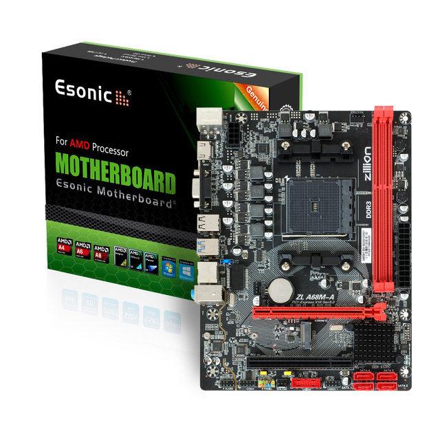 A88/ A68 FM2+ Micro ATX Motherboard DDR4 DIMM M.2 SSD DdddddEsonic Desktop Mainboard for AMD A10, A8, A6, A4 Etc