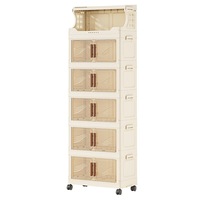 Boîte de rangement roulante en plastique multi-tiroirs pour salon, vente en gros