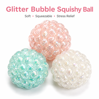 Balle créative à billes qui éclatent, Balle compressible perlée façonnable, Balle artisanale à billes éclatantes, Jouet anti-stress à presser en rouleau